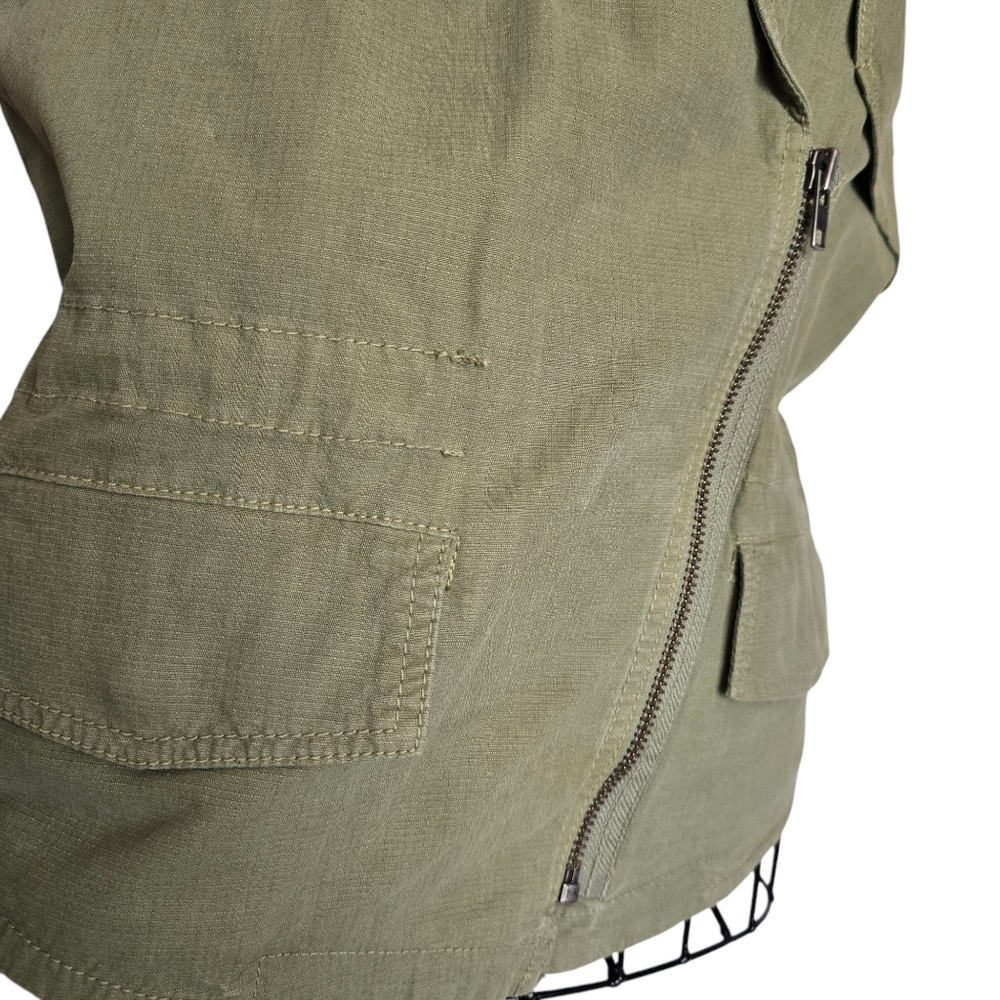 🔥Madewell Green Modern Safari Utility Vest, Asymmetrical Zip A5049, Size S - Picture 5 of 10